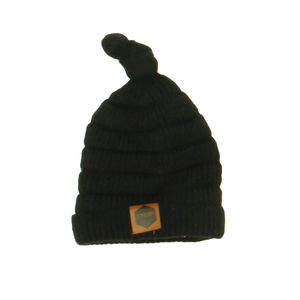 Ryomi Boys Black Winter Hat size: 12-24 Months
